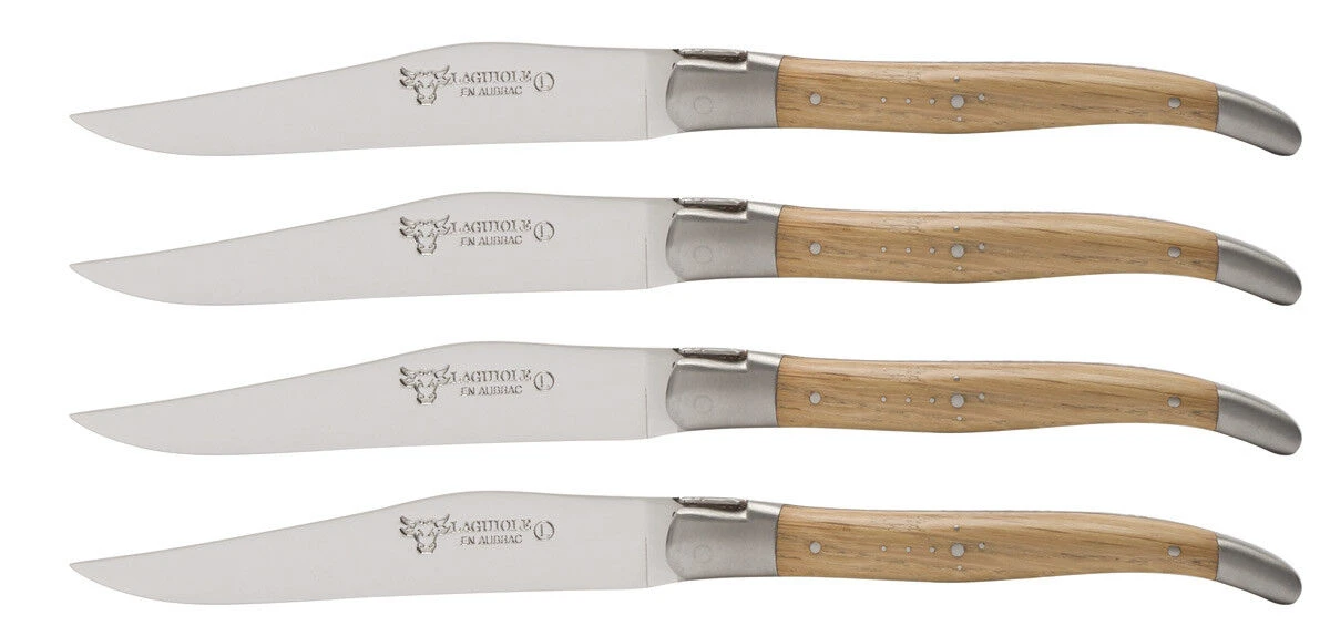 Laguiole En Aubrac Shepherd's Cross Steakmes 11,5 Cm Eikenhout 4 Stuks 3 Laguiole En Aubrac Shepherd's Cross Steakmes 11,5 Cm Eikenhout 4 Stuks