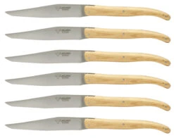 Laguiole En Aubrac Tafelmes 11,5 Cm Buxushout 6 Stuks