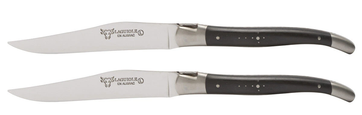 Laguiole En Aubrac Shepherd's Cross Steakmes 11,5 Cm Ebbenhout 2 Stuks 3 Laguiole En Aubrac Shepherd's Cross Steakmes 11,5 Cm Ebbenhout 2 Stuks