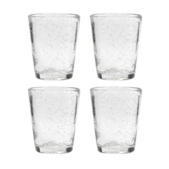 Broste Copenhagen Bubble Tumbler 200 Ml Glas 4-delig Transparant