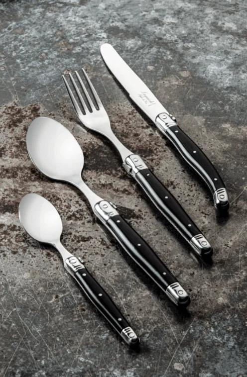 Laguiole Style De Vie Premium Line Couvert Zwart 24-delig 4 Laguiole Style De Vie Premium Line Couvert Zwart 24-delig - Afbeelding 2