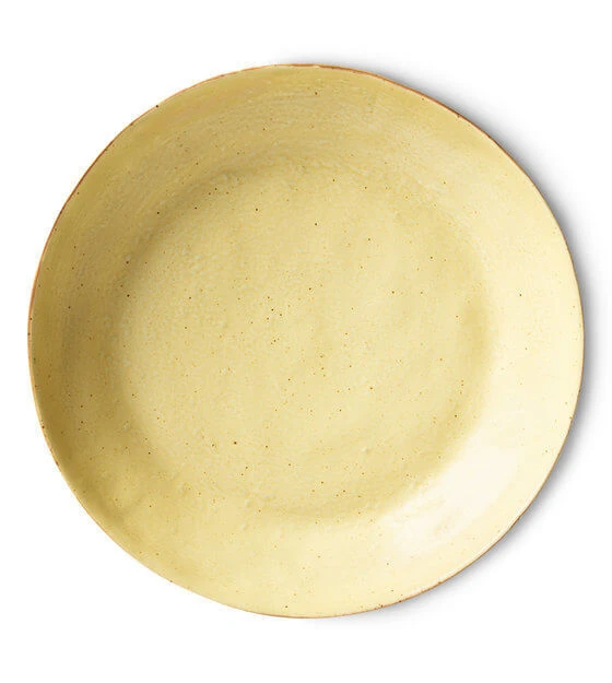 HK Living Bold & Basic Pastabord ø 23 Cm Aardewerk Geel/bruin 2 Stuks 4 HK Living Bold & Basic Pastabord ø 23 Cm Aardewerk Geel/bruin 2 Stuks - Afbeelding 2