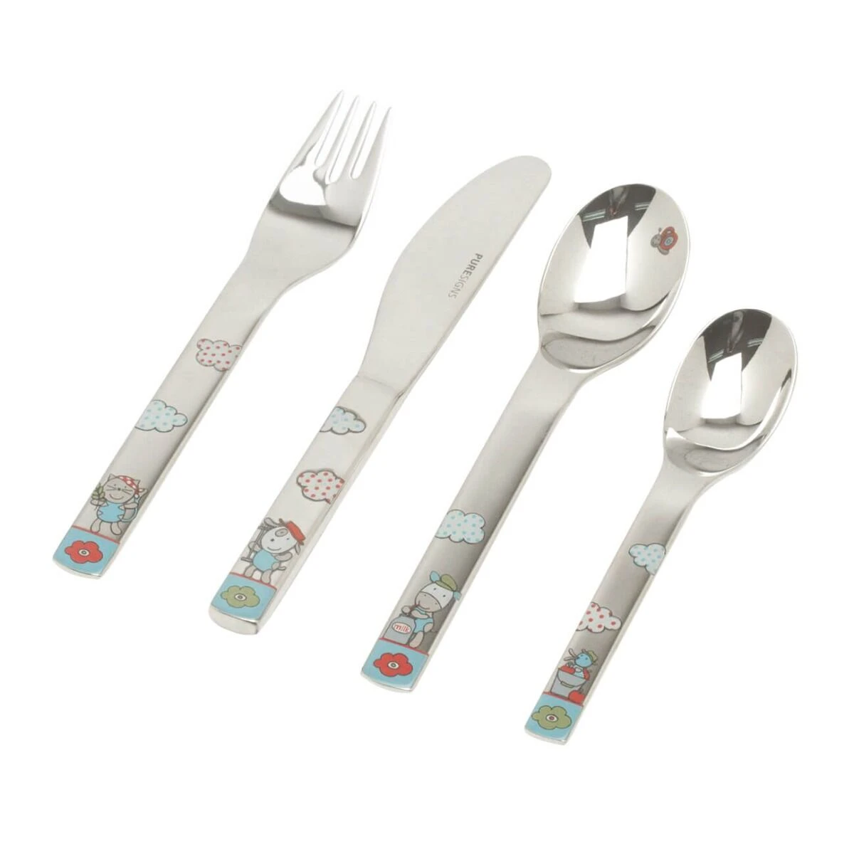 Puresigns One Ferme Kinderbestek Rvs 4-delig 3 Puresigns One Ferme Kinderbestek Rvs 4-delig