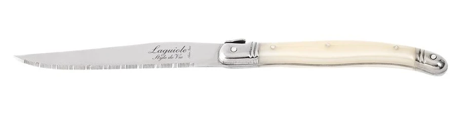 Laguiole Style De Vie Premium Line Steakmessen Parelmoer 6 Stuks 4 Laguiole Style De Vie Premium Line Steakmessen Parelmoer 6 Stuks - Afbeelding 2