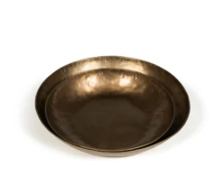 Oldenhof Schaal Rond ø 52 X 5 Cm Geslagen Metaal Messing