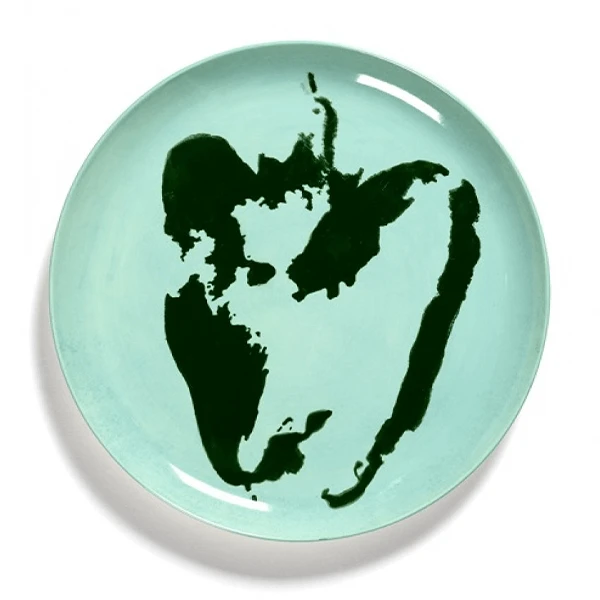 Serax Feast By Ottolenghi Bord L ø 26 Cm H 2 Cm Aardewerk Azure + Pepper Green 4 Serax Feast By Ottolenghi Bord L ø 26 Cm H 2 Cm Aardewerk Azure + Pepper Green - Afbeelding 2