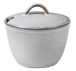 Broste Copenhagen Nordic Sand Suikerpot ø 10,5 Cm H 7 Cm Aardewerk Wit