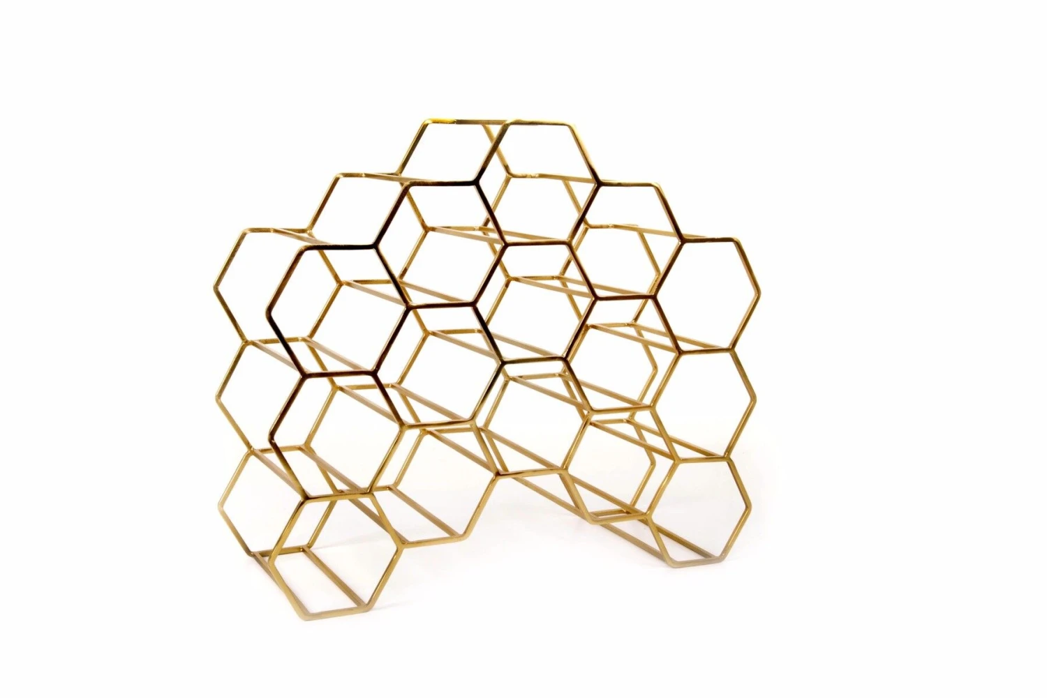 XLBoom Pico Wijnrek Voor 15 Flessen Ijzer Messing 3 XLBoom Pico Wijnrek Voor 15 Flessen Ijzer Messing